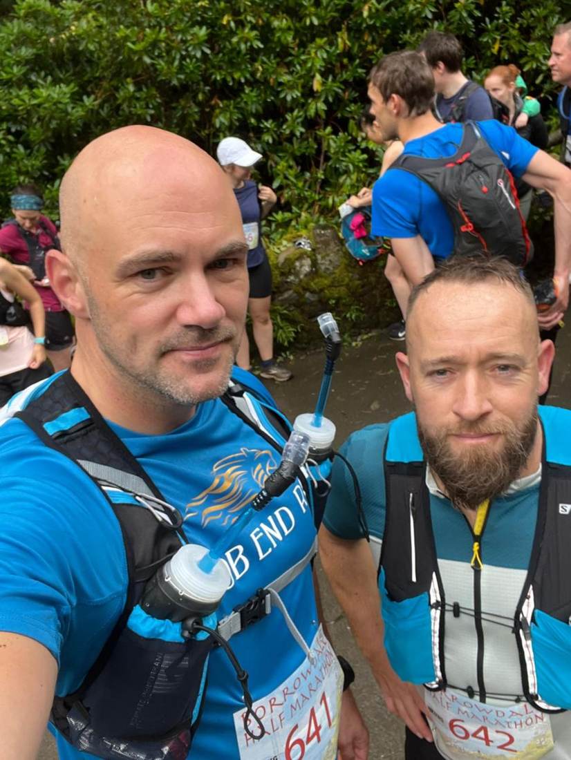 Tom and Jimmy at a trail race